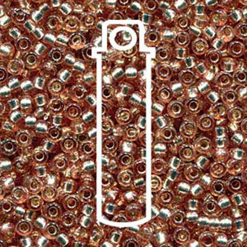 Miyuki 8/0 Rocaille Bead - 8-94271 - Duracoat Silver Lined Dyed Silver - 22gm Tube