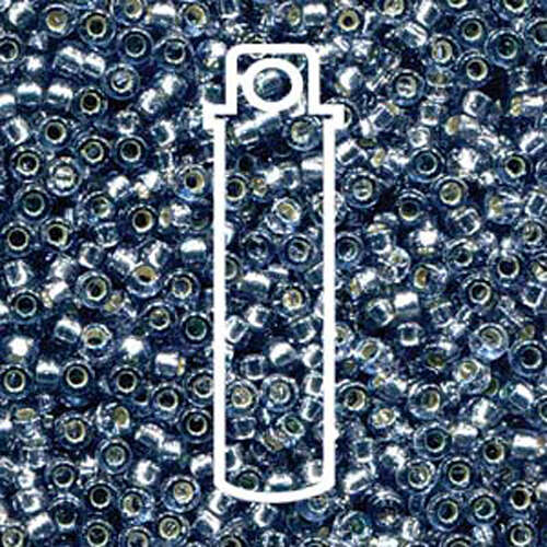 Miyuki 8/0 Rocaille Bead - 8-94276 - Duracoat Silver Lined Dyed Denim - 22gm Tube