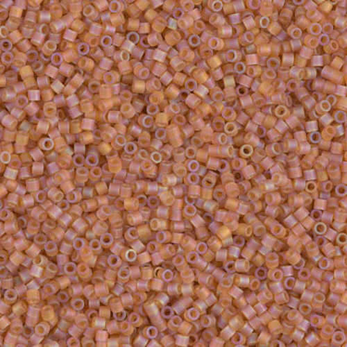 Miyuki 15/0 Delica Bead - DBS0866 - Matte Transparent Topaz AB - 50gm Bag