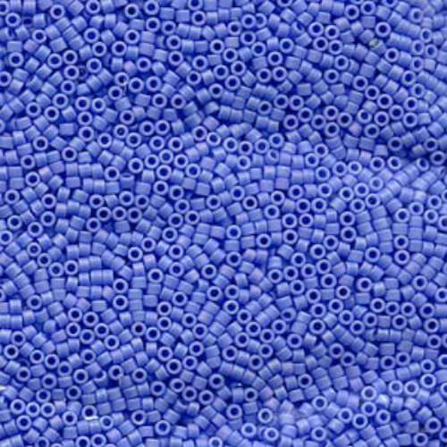 Miyuki 15/0 Delica Bead - DBS0881 - Matte Opaque Light Blue AB - 50gm Bag