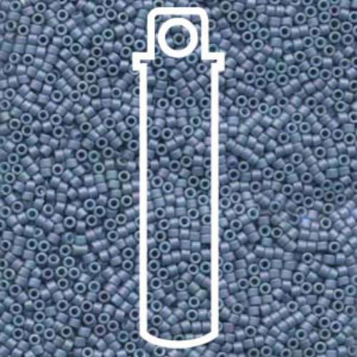 Miyuki 15/0 Delica Bead - DBS0376 - Matte Metallic Light Grey Blue - 7gm Tube