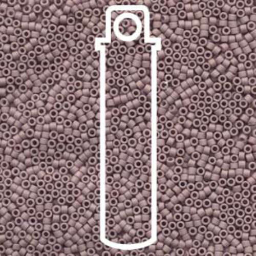 Miyuki 15/0 Delica Bead - DBS0379 - Matte Metallic Old Rose - 7gm Tube