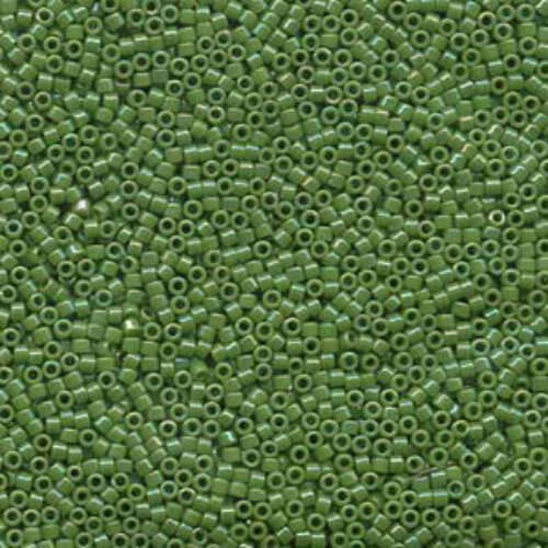 Miyuki 15/0 Delica Bead - DBS0163 - Opaque Green AB - 50gm Bag