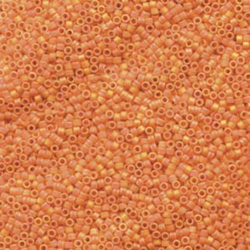 Miyuki 15/0 Delica Bead - DBS1593 - Matte Opaque Mandarin AB - 50gm Bag