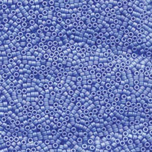 Miyuki 15/0 Delica Bead - DBS1597 - Matte Opaque Cyan Blue AB - 50gm Bag