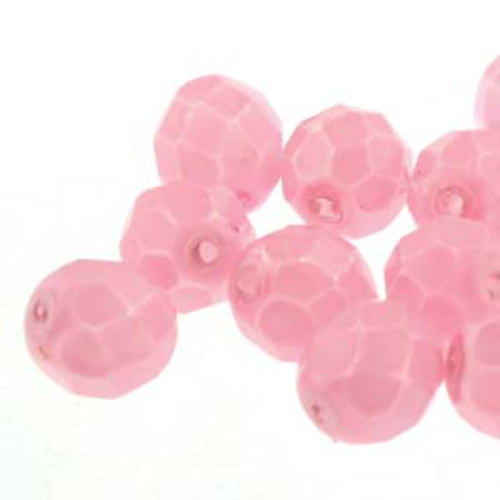 4mm Opal Pink Round Faceted Beads - 38 Bead Strand - 6-FPR0437735
