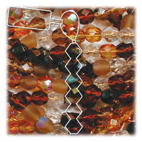 6mm Wheatberry Mix Round Faceted Beads, 25 Bead Strand - 6-FPR06MIX04 (Discontinued)