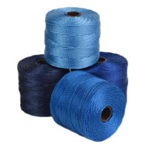 S-Lon Standard Twist Bead / Macrame Cord (TEX210) - Blue Tones Mix - 77yd Spools - SLBC-MIX102