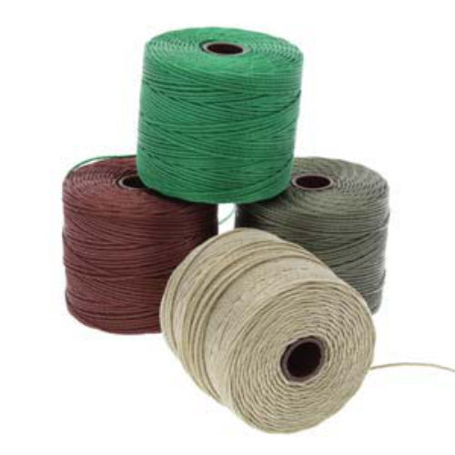 S-Lon Standard Twist Bead / Macrame Cord (TEX210) - Earth Tone Mix - Olive / Brown / Green / Khaki - 77yd Spools - SLBC-MIX107