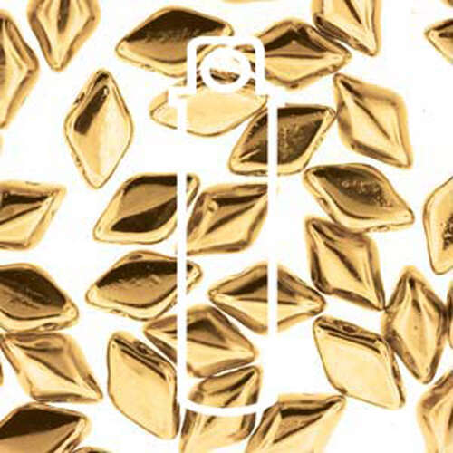 Gem Duo 8mm x 5mm - GD85-GP - 24Kt Gold Plated - 8gm Tube