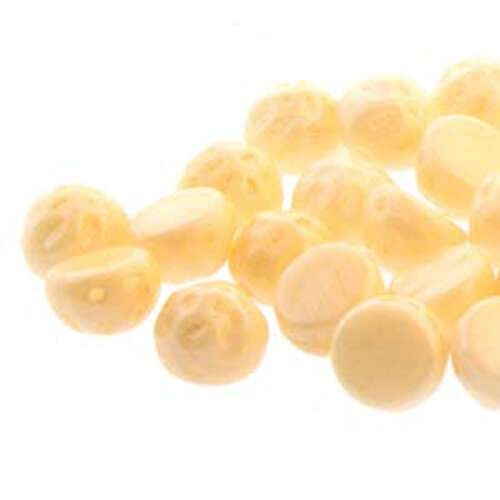 7mm Baroque Cabochon 2 Hole - Chalk Beige Luster - CCB0703000-14413 - 100gm Bag