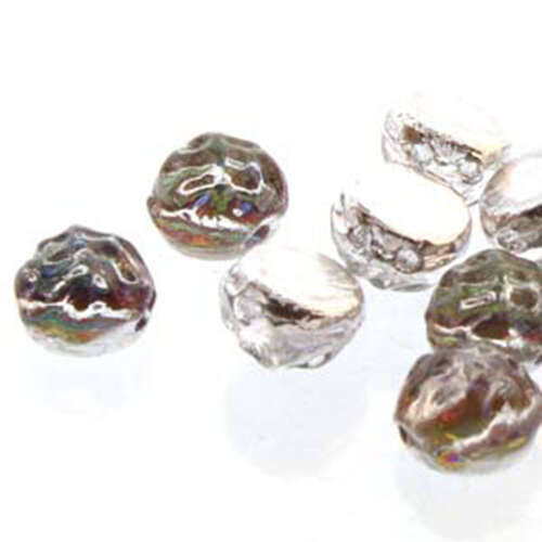 7mm Baroque Cabochon 2 Hole - Backlit Petroleum - CCB0700030-26601 - 100gm Bag