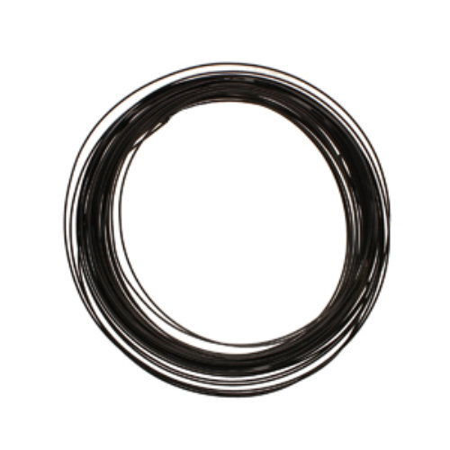 Tarnish Resistant Soft Temper Black 21 Gauge Half Round Wire - 7yd / 6.4m Spool - CW21HR-BK-7