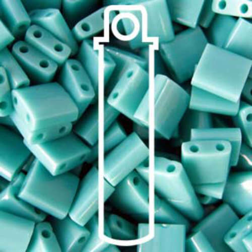Miyuki Tila Bead - TL0412FR - Matte Opaque Turquoise Green AB - 7.2gm Tube