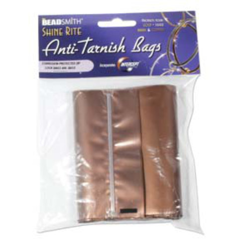 Shine Rite - Anti Tarnish Corrosion Protected Zip Lock Bag 4" x 4" - 10 Pack - ATB44-10