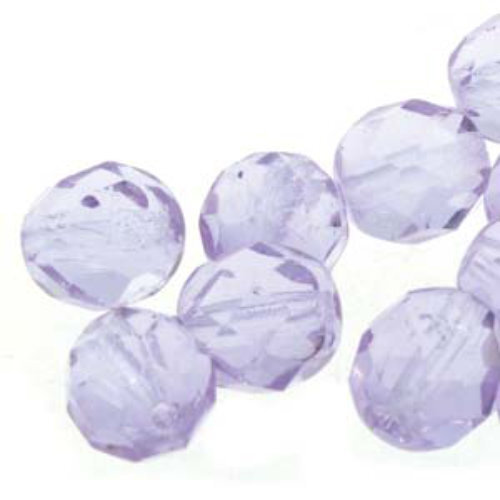 4mm Violet Round Faceted Beads - 38 Bead Strand - 6-FPR047048