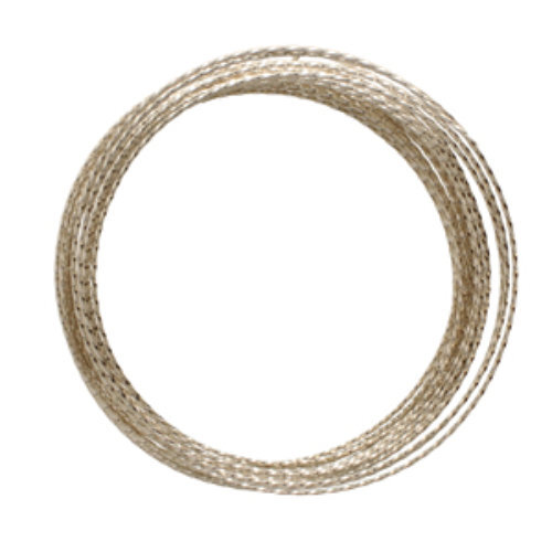 Tarnish Resistant Soft Temper Silver 21 Gauge Twisted Wire - 15ft / 4.5m Spool - CW21TS-SL-15