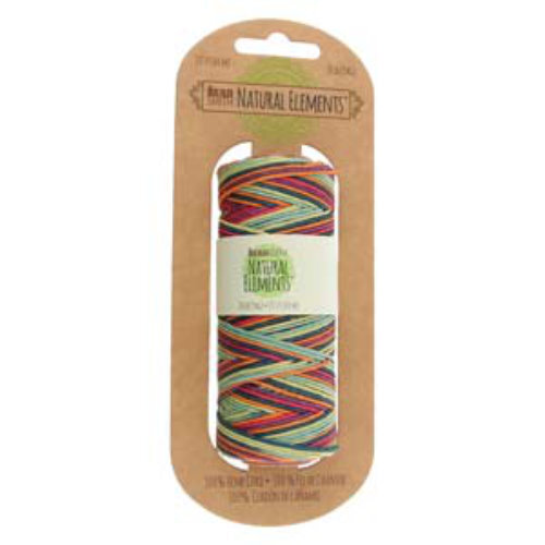 1.0mm Hemp Cord Variegated Rainbow - 60m Spool - HEMP20RAIN