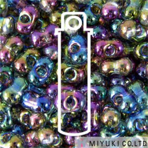 Miyuki Berry / Peanut Bead - BB-2440 - Transparent Grey Iris AB - 23gm Tube