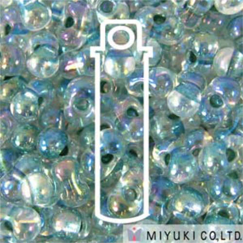 Miyuki Berry / Peanut Bead - BB-263 - Light Seafoam Lined Crystal AB  - 23gm Tube