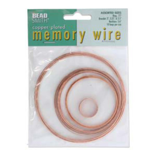 Memory Wire Asst 5 Sizes 10 Coils Ea Copper Plated - CBWC-ASST