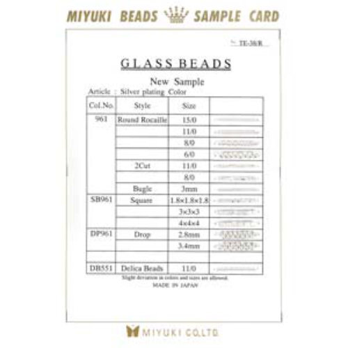 Miyuki Card Silver Plating #te-38/r - MIYCARD_TE-38/R