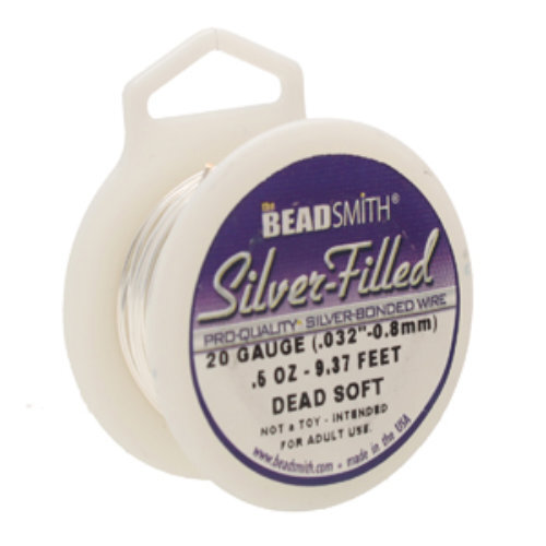 20 Gauge (0.81mm) - Dead Soft Round Wire - 9.3Ft/2.8m  925 Silver Filled - SFW20DS