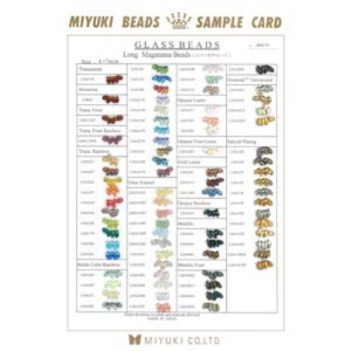 Miyuki Card Long Magatama 4x7 New Colors - MIYCARD-880-R