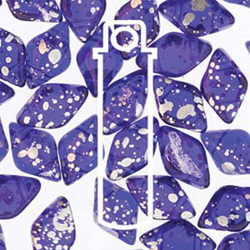 Gem Duo 8mm x 5mm - GD8530090-15481 - Cobalt Silver Splash - 8gm Tube