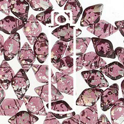 Gem Duo 8mm x 5mm - GD8520060-15481 - Amethyst Silver Splash - 8gm Tube