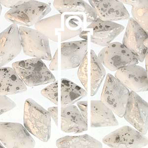 Gem Duo 8mm x 5mm - GD8503000-15481 - Chalk Silver Splash - 8gm Tube