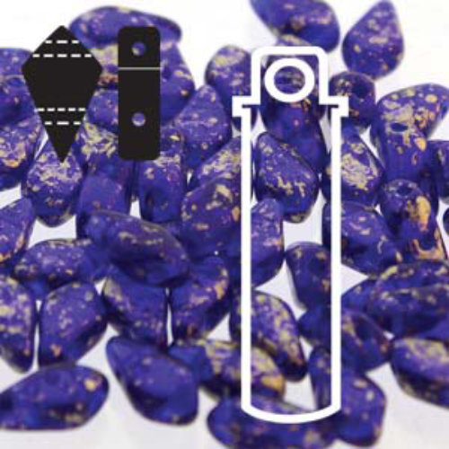 Kite 9mm x 5mm - KT9530090-94401 - Cobalt Gold Splash - 24gm Tube