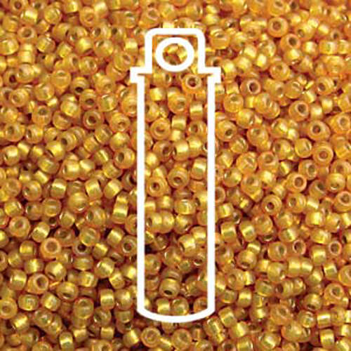 Miyuki 11/0 Rocaille Bead - 11-94231 - Duracoat Silver Lined Dyed Golden Flax - 24gm Tube