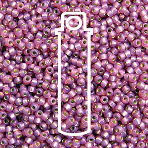 Miyuki 11/0 Rocaille Bead - 11-94246 - Duracoat Silver Lined Dyed Lilac - 24gm Tube