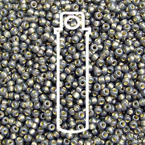 Miyuki 11/0 Rocaille Bead - 11-94251 - Duracoat Silver Lined Dyed Smoke Grey - 24gm Tube