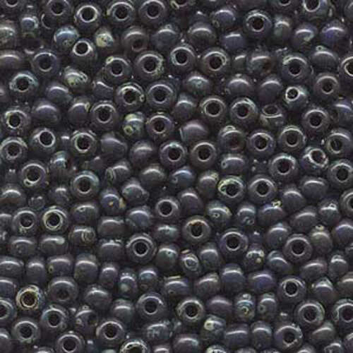 Miyuki 6/0 Rocaille Bead - 6-94516 - Matte Opaque Picasso Montana - 100gm Bag