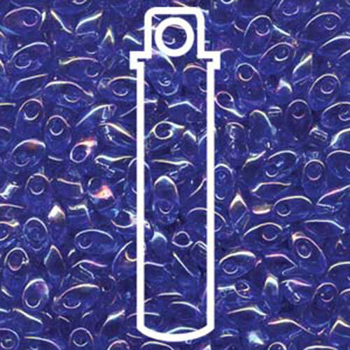 Miyuki 7mm Long Magatama Bead - LMA-261 - Transparent Sapphire AB - 8.5gm Tube