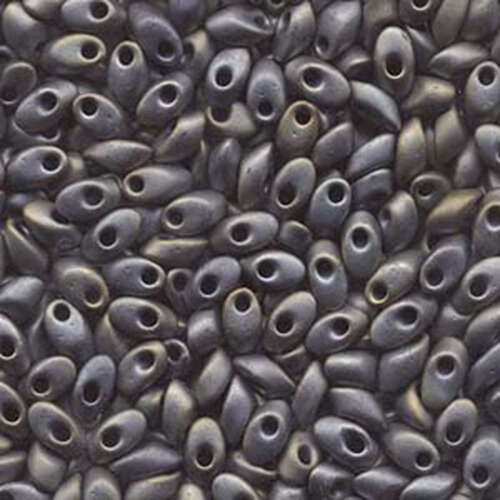 Miyuki 7mm Long Magatama Bead - LMA-2002 - Matte Metallic Silver Grey - 100gm Bag