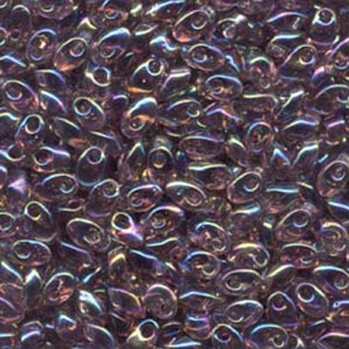 Miyuki 7mm Long Magatama Bead - LMA-256 - Transparent Amethyst AB - 100gm Bag