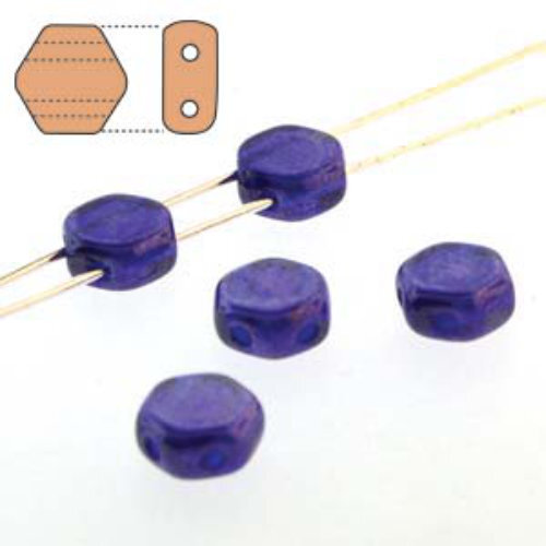 Honeycomb 6mm - HC0630090-14400 - Cobalt Luster - 30 Bead Strand
