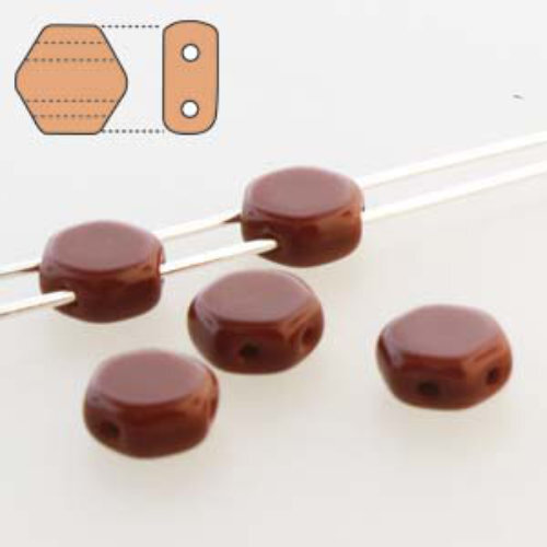 Honeycomb 6mm - HC0613600 - Opaque Brown - 30 Bead Strand