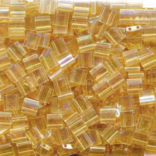 Miyuki Tila Bead - TL0251 - Transparent Light Topaz AB - 50gm Bag