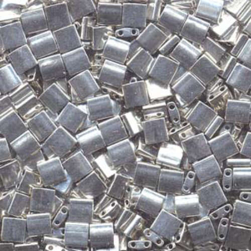 Miyuki Tila Bead - TL0194 - Palladium Plated - 50gm Bag