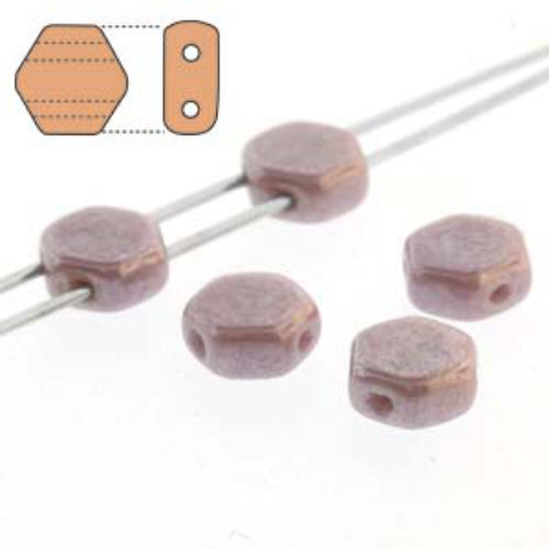Honeycomb 6mm - HC0623020-14400 - Opaque Violet Luster - 30 Bead Strand