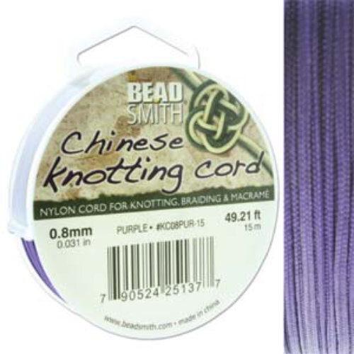 Chinese Knotting Cord Purple - 0.8mm - 15m - KC08PUR-15