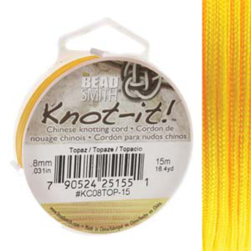 Chinese Knotting Cord Topaz - 0.8mm - 15m - KC08TOP-15