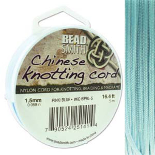 Chinese Knotting Cord Powder Blue - 1.5mm - 5m - KC15PBL-5