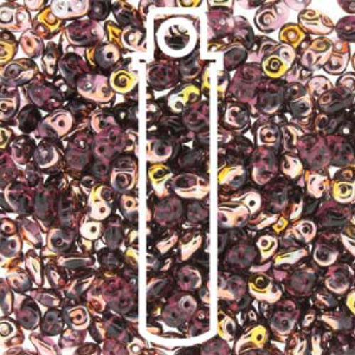 Super Duo 2.5mm x 5mm - DU0520060-27101 - Amethyst Capri Gold - 22.5gm Tube
