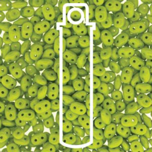 Super Duo 2.5mm x 5mm - DU0553410 - Opaque Green - 22.5gm Tube