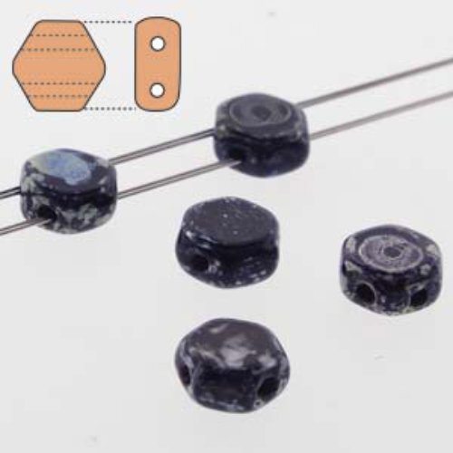 Honeycomb 6mm - HC0623980-43400 - Jet Picasso - 30 Bead Strand